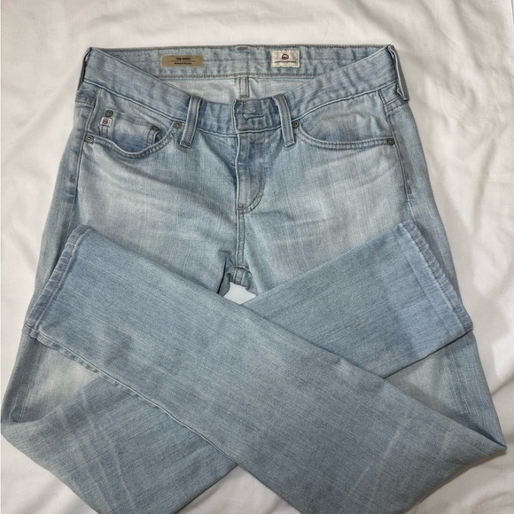 AG Adriano Goldschmied Nikki Slim Jeans 25R Light Wash Relaxed Skinny USA - Picture 12 of 13